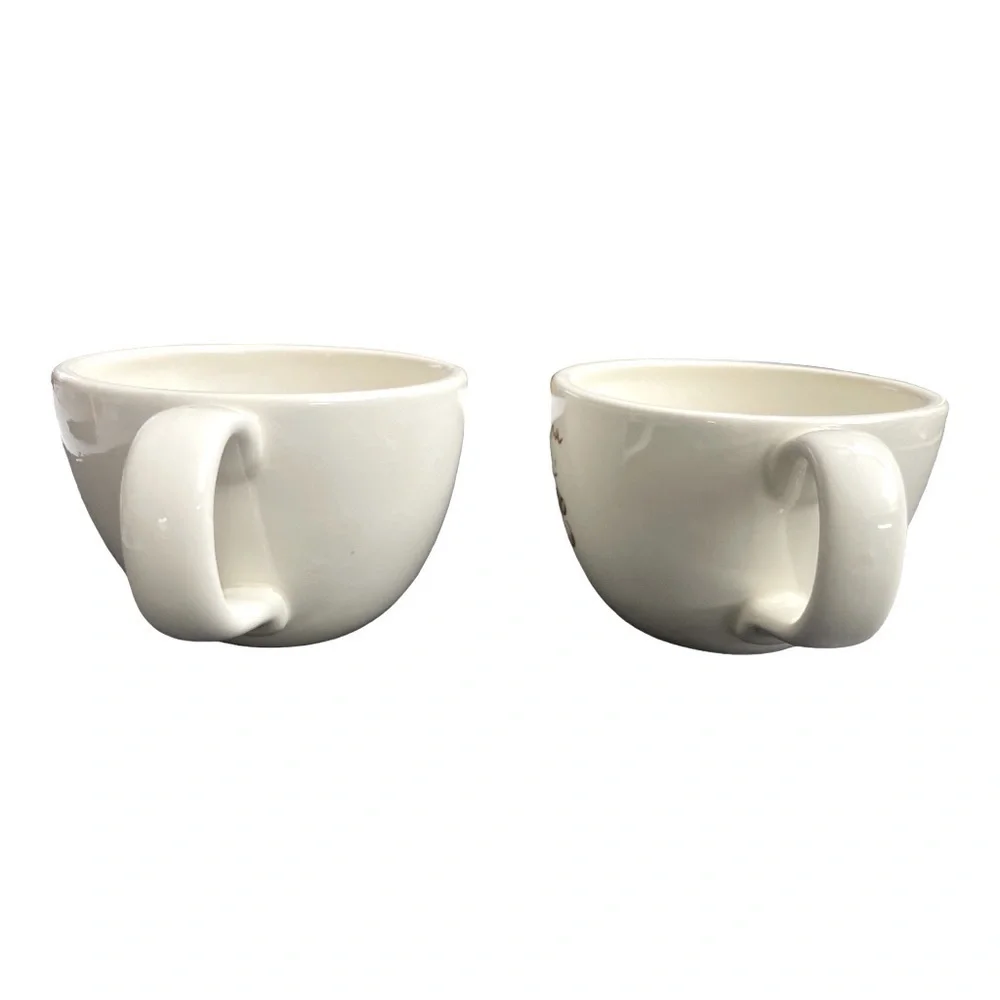 POTTERY BARN Outlet Mocha and Cafe un Lait Cups